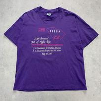 Vintage T Shirt Mens Large Purple Single Stitch Graphic Print 90s USA Run (F) XXXL