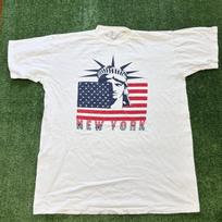 Vintage T Shirt Mens XL White Single Stitch Graphic Print 90s USA Flag XXL