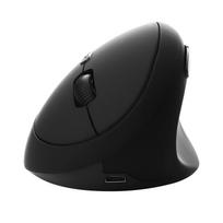 Ergonomic Vertical Wireless Mouse, Silent, Right-Handed, Medium Size, Compact, 3 DPI Modes, USB Rechargeable, 6 Buttons, Optical, Compatible with
