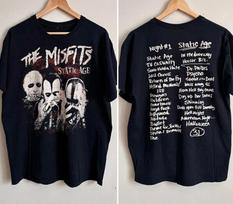 90-ųjų Misfits Static Age Marškinėliai Perprintas 2 pusės T marškinėliai klasikinis stilius S-5XL S