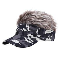Camouflage Baseball Cap Wig: Trendy Streetwear Hat with Sun Protection M (56-58cm)