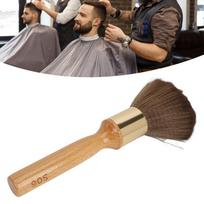 Ergonomic Handle Neck Duster Brush Beech Wood Barber Neck Duster Wooden Neck Duster  Barber Use