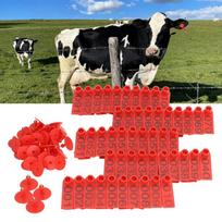 100Pcs PP Numbered Cattle Ear Tags Lightweight Ear Tags Livestock Identification Card  Fox