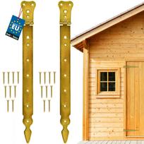 Kotarbau® Gazebo Hinge For Doors, Shutters, Gates, Gazebos, Steel, Gold, 400 Mm, Set Of 2