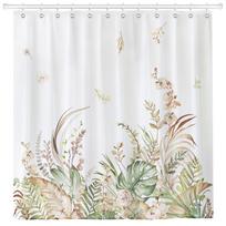 Rustic Boho Paisley Shower Curtain Sets, Waterproof Polyester Fabric Shower Curta with 12 Hooks for Bathroom Home Decoration (as the picture,W90xH180cm-35x70in)