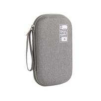 Travel Electronics Accessories Organizer Bag Portable Water Resistant Digital Storage For Mobile Phones Cables Chargers pilka spalva