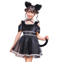 Clearstone Halloween Costume for Girls, Mimi Chat Noir, 120cm, Black