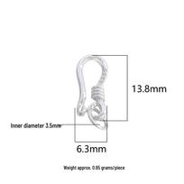 S999 Sterling Silver Bright Lobster or S Clasp for DIY Crystal Bracelets & Necklaces Sterling Silver 999