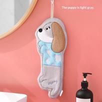 Rag Quick Drying Dachshund Shaped Hand Towel Thicker Absorbent Cleaning Towel Hanging Reusable Dishcloths Bathroom pilka spalva