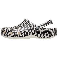 Crocs Warped Checker Clog Clogs Unisex Black White 211007-103 42-43