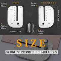 Leather Stitching Punch Aid Plate for Pull Up Prong Punch Assistant Tool for Detailed Accurate Handmade Leathercraft
