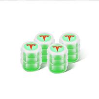3D Fluorescent Green Glowing Car Luminous Valve Stem Caps For Tesla Model 3 Model S Model X  Coil Mod WYE K80 Roadster Invader