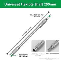 Hex Shank Adapter Flexible Bit Extender For Tight Spaces As The Piture Flexible Shaft 360 Bending Shape Retention A