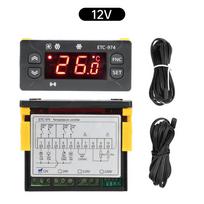 ETC-974 Intelligent Digital Display Temperature Controller DC12V/24V AC110V/220V Precise Adjustment Compressor/Frost/Fan