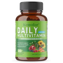 Daily Multivitamin Supplement, With Vitamin C, A, D3, K2, E, B6, Organic Blueberry 120 Capsules