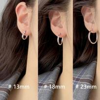 Su Chuang S925 Sterling Silver Bent Tube Hoop Earrings: Versatile Korean Design with Exaggerated Style for Women. 925 sterling silver (2mm thick)