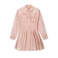 Michael Kors Denim Cotton Long Sleeve Dress Women dresses Light-Brick-Red MS5830TH9H-696 M