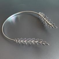 New Olive leaves Back-worn Leaf Metal Headband Vintage Hair Accessories Bride Crown Bridal Wedding Headdress for Women