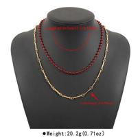 Fashion Metal Chain Vintage Enamel Necklace Pony Drip Oil Horse Pendant Necklace Neck Jewelry Charm Beaded Chain Choker Gift WHITE&35cm