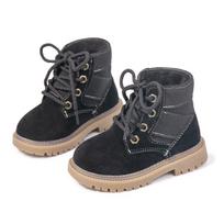 Winter Bestseller Kids' Leather Martin Boots - Thick, Soft, Non-Slip Sole for Height Boost and Comfort, Ideal for Hiking. Size 26, 15.5cm, 312.5g juoda