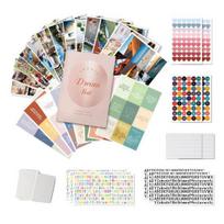 1 Set Vision Board Kit Manifestation Journal with 270 Cards Stickers Home School Personalized Inspirational Supplies rožinė