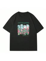 Wounisex New Comics Flowers Printed T Shirts Female Beige Streetwear Fashion Summer Tees Lady Casual Short Sleeve Tops S