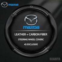 Anglies pluošto odos automobilio vairo apdangalas, skirtas Mazda 3 5 6 SKYACTIV Axela Atenza CX30 CX5 CX8 CX9 MX5 RX8 RX7 BT50 Priedai