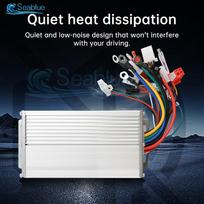 36V/48V 500W 30A E-Bike Brushless Motor Controller Waterproof, Silent, Auto-Phase, 3-Speed Modes with Cruise & Reverse Function