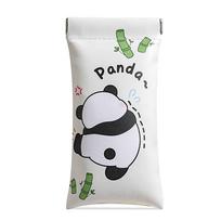 Anti Scratch Cartoon Panda Cat Glasses Bag PU Leather Automatic Shutdown Eyewear Protective Case Protector Pouch Waterproof