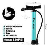 WEST BIKING 120 PSI Bike Air Pump Steel Body Portable Cycling Hand Pump MTB Road Bike Motorcycle Tire Inflator Bicycle Pump 120PSI Pump