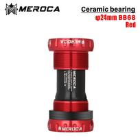 BSA Bicycle Bearing Bottom Bracket BB68 mtb Mountain bike holowtech central movement bearing 68-73mm Ceramic shaft Red BB68