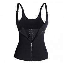 Women Waist Trainer Corset Zipper Vest Body Shaper Cincher Shapewear Slimming Belt Sports Girdle Neoprene Sauna Tank Top L