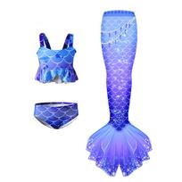Girls' Mermaid Tail Swimsuit - Split Bikini Princess Dress Costume 110 šortų spalva