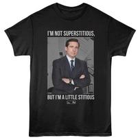 The Office - A Little Stitious - Front Print  Short Sleeve Children's T-shirt - Black 120
