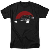 DC Comics - The Batman - Red Moon And Batmobile -  Unisex Children's T-shirt - Black 160