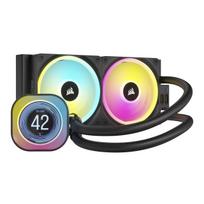 CORSAIR iCUE LINK H100i LCD AIO Liquid CPU Cooler - [QX120 RGB FanIPS LCD Screen Included] - 240mm Radiator, Compatible with Intel LGA 1700 and AMD