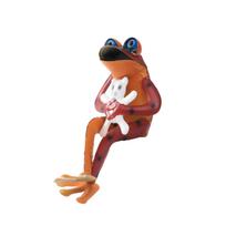 Metal Frog Garden Stake Sculpture Animal Yard Decor Outdoor Iron Art Figurine for Lawn Patio Decoration with Sitting Frog Design one size