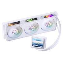 JONSBO Liquid CPU Cooler, 360mm Radiator, AIO Liquid Cooling Unit with 4 LCDs, White (TF3-360SCW-WH White), Authorized Domestic Distributor, 3-Year