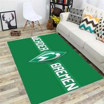 Werder Bremen Area Rug, Non-Slip Black Green Floor Mat with Football Club Print, Indoor Carpet for Soccer Fans 40x60cm( 15x23in )