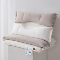 100% Cotton Detachable Two-way Neck Pillow, Adult Pillow, Single Pillow Core To Aid Sleep, Household Pillow Core, One Piece 60*40 gray