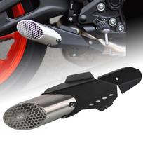 Naujas originalus motociklo išmetimo vamzdis aliuminis + nerūdijantis, skirtas YAMAHA MT-07 MT07 MT 07 CNC aliuminio išmetimo dangtelis juoda