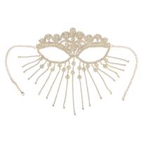 Indian Rhinestone Tassels Face Veil Women Prom Party Mask Fringe Headband Bridal Veils Sexy Facial Accessories Jewelry auksas