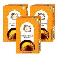 Chounk Yellow Mirch Powder | Pure and Natural Peeli Mirchs Powder | Pili Mirch Masala with No Artificial Colors , Yellow Chilli Masala 300g (100g X 3)