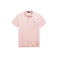 Polo Ralph Lauren SS22 Custom Slim Fit Solid Color Short Sleeve Polo Shirt With Brand Logo Embroidery Men tops Pink MNPOKNI1N821827 S