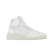 Saint Laurent Sl24 pusaukščiai sportbačiai su perforuota oda, atrodo dėvėti, optiškai balti EU 45