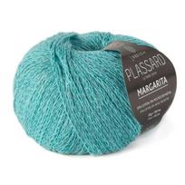 Summer yarn metallic cotton Margarita Turquoise Blue 21 mėlyna