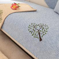Cotton And Linen Sofa Cushion Backrest Towel Universal In All Seasons  New Leather Non-Slip Universal Straight Row Cover Cloth Seat Cushion Cover 70*70cm