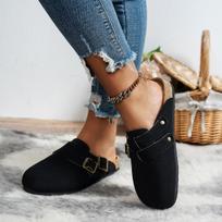 Women Slippers Vintage Solid Cork Clogs Sandals Classic Beach Shoes Women Summer Unisex Slippers Platform Slides Women 37 juoda