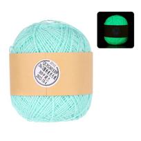 Coarse Count Luminous Yarn Glow in the Dark Hand Knitted Knitting Wool Yarn Polyester Fluorescent DIY Sewing Accessories ežero mėlyna spalva