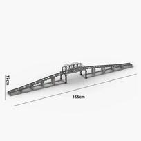 Small particle mosaic building block toy train track combination scene ornament spare parts